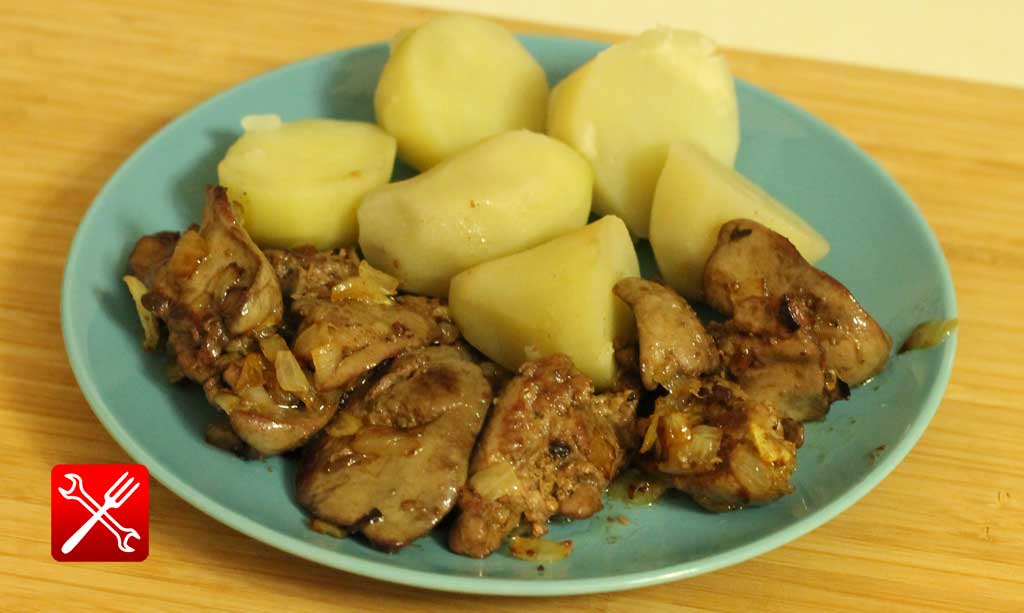 Использование отварной картошки в качестве гарнира (к куриной жаренной печени)