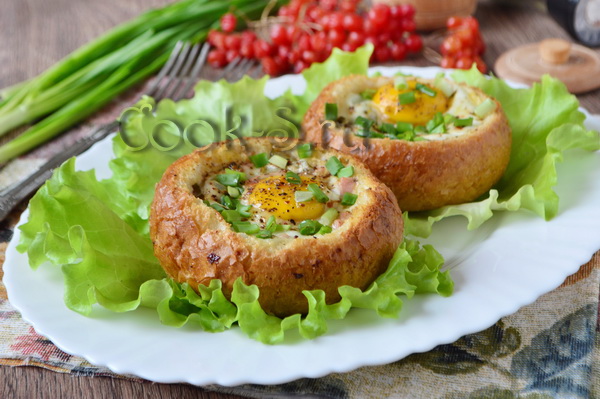 яйца в булочке в духовке