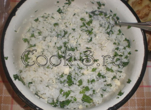 фаршированные овощи - начинка из риса и брынзы