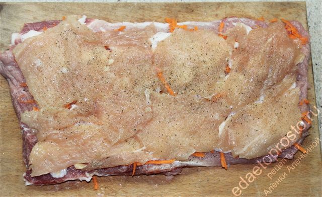 Рецепт свинина с курицей