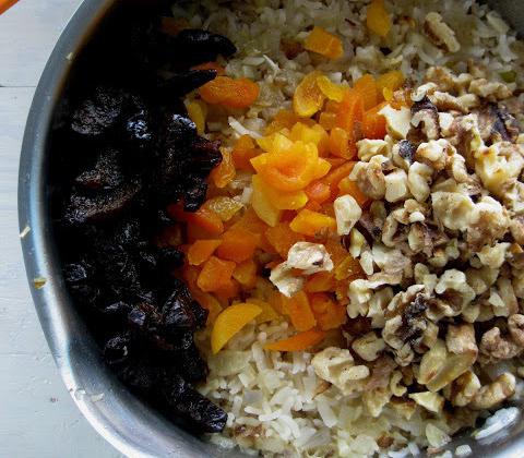 блюда из риса с овощами 