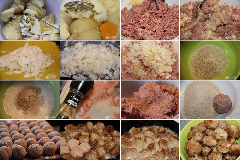 Пошаговый фото рецепт приготовления мясных фрикаделек как в ИКЕА