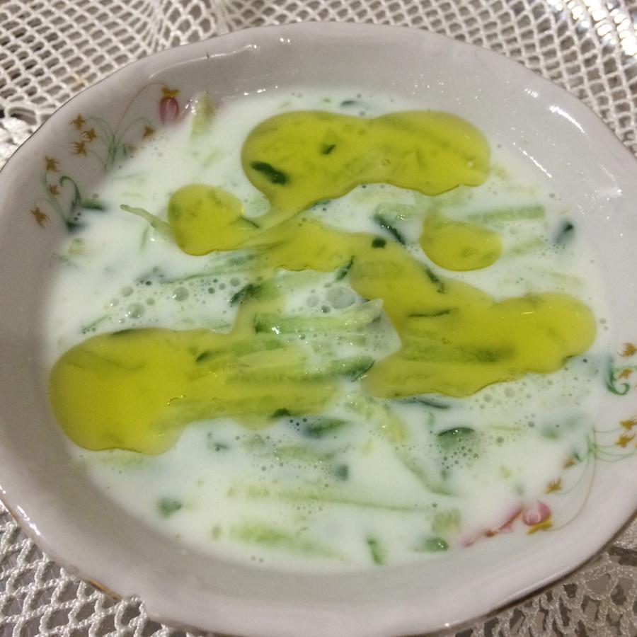 3. Джаджик / Cacik Джаджик (сасик, cacik) — холодный турецкий суп на основе кислого молока с огурцам