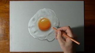 Видео: как рисовать жареное яйцо в 3D