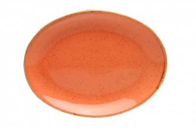 Блюдо овальное цвет оранжевый d-180 мм