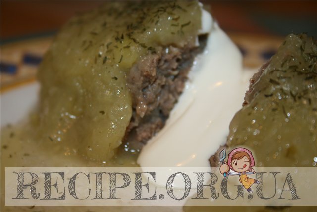 Рецепт с фото - Цеппелины (зразы картофельные по-литовски): подавать со сметаной