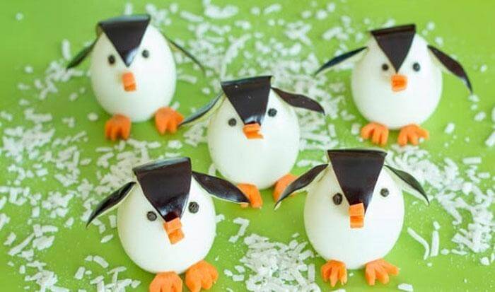 Пингвинчики на новогоднем столе