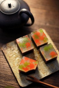 янонские десерты из желе - набор с чаем