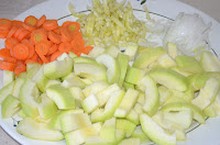 Соте из овощей: Овощи порезать