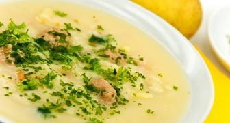 Полезный крем-суп с фасолью консервированной на овощном бульоне