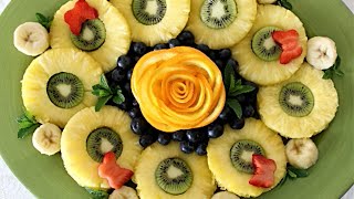 Как сделать украшение блюд из овощей и фруктов. Роза из апельсина. (Rose from Orange)