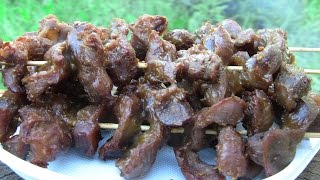 Куриные желудочки по-филиппински | Куриные пупки барбекю