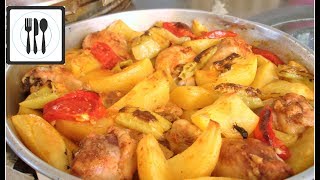 Куриные ножки с картошкой в духовке. Рецепт от турецкой бабушки/Patatesli tavuk butlari firinda