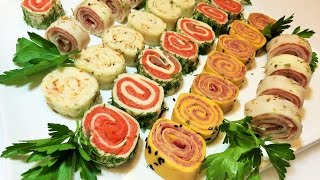 ПРАЗДНИЧНАЯ ЗАКУСКА 4 вида. Быстро и очень вкусно! Holiday Appetizer.