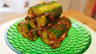 Простые корейские рецепты: Кимчи из огурцов (오이 소박이) ОИ СОБАГИ