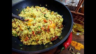 Рис с овощами . Постный рецепт рассыпчатого риса.