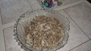 Вкуснейший салат из печени (говяжьей).