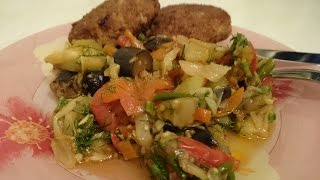 Овощное рагу Рецепт баклажанов с кабачком как приготовить блюдо вкусно ужин домашние быстро видео