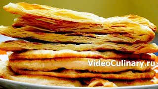 Узбекские слоёные лепёшки Катлама — Лучший рецепт настоящих узбекских лепёшек от Бабушки Эммы