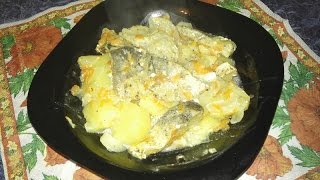 Вкусная рыба с картошкой в мультиварке Редмонд видео рецепт