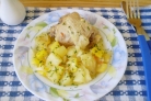 Курица с овощами и кабачками