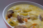 Сырный суп со свининой