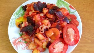 Овощное рагу в микроволновке Простое и очень вкусное блюдо