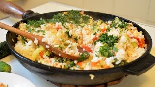 Рис с курицей и овощами|Rice with chicken and vegetables