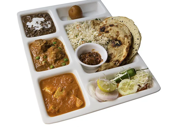 Тхали индийская еда — стоковое фото