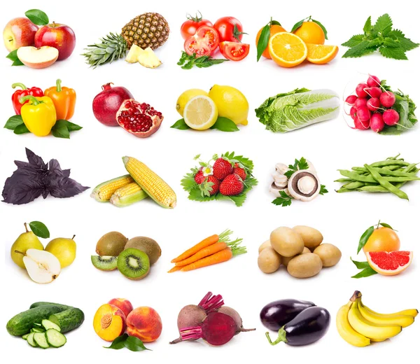 Коллекция свежих фруктов и овощей Лицензионные Стоковые Изображения