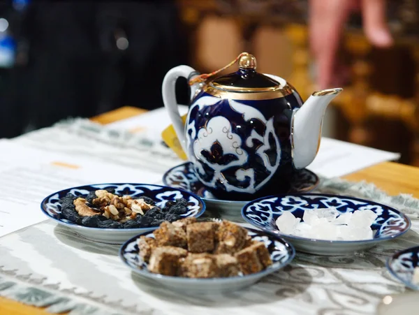 Традиционный чай Узбекистан — стоковое фото