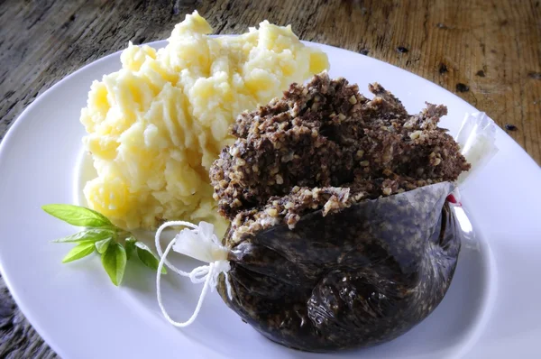 Блюда традиционной Хаггис покрытием — стоковое фото