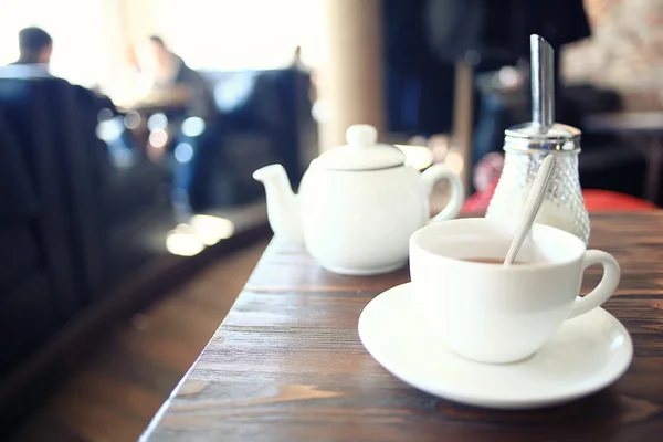 Чашка чая в кафе Лицензионные Стоковые Фото