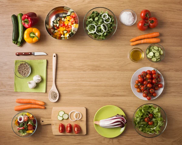 Домашние здоровые вегетарианское питание Лицензионные Стоковые Изображения