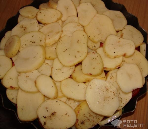 Рецепт Запеченный стручковый горох с картофелем фото
