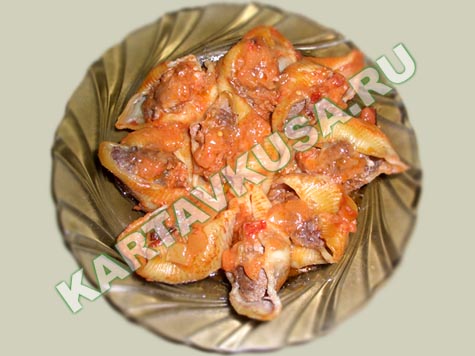 фаршированные макароны-ракушки | пошаговый фото-рецепт