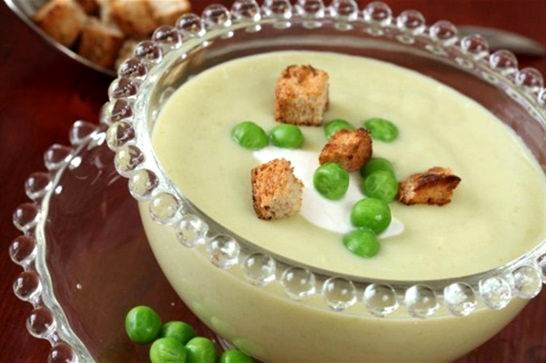 Летний крем-суп с цукини, горошком и мятой (рецепт-4)