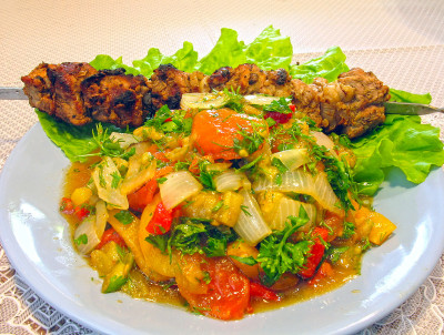 Овощной салат из топинамбура рецепт с фото