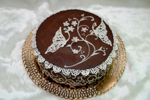 Украшение торта шоколадом 3