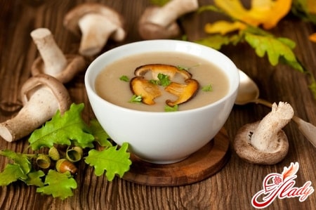 вкусный грибной суп - пюре