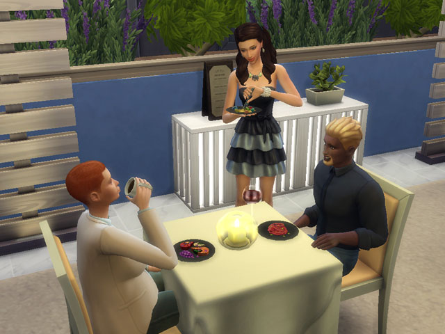 Sims 4: Ресторан – отличное место для новых знакомств.