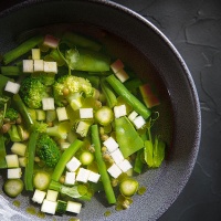 Суп из зеленых овощей