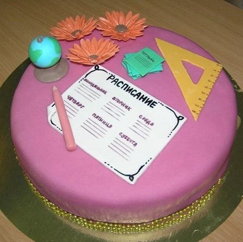 Оформление школьных тортов - фото-идеи http://prazdnichnymir.ru/