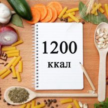 Диета на 1200 калорий