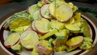 Легкий весенний салат с редисом! Простой салатик для ежедневного приготовления!