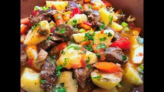 ЖАРКОЕ ПО-ДОМАШНЕМУ. Тушеное Мясо с Картофелем. Как Приготовить Очень Вкусно! Stew With Vegetable.