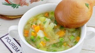 Лёгкий овощной суп для тех, кто следит за фигурой