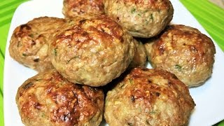 КУРИНЫЕ КОТЛЕТЫ ДИЕТИЧЕСКИЕ в духовке без яиц, хлеба и картофеля. Dietary Chicken Meat Balls.