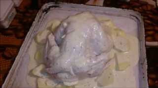 Готовим курицу с картошечкой в духовке. Рецепт приготовления.