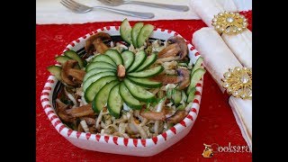 Салат с пекинской капустой, сырыми шампиньонами и фисташками Диетические блюда